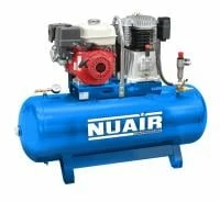 Nuair S-N7LN9P1FPS058 200L Professional Electric Start Petrol Belt Drive Air Compressor - 26.1 CFM 9 HP
