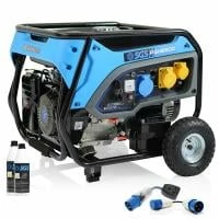 SGS 8.1 KVA Heavy Duty Portable Petrol Generator With 2 Litre Engine Oil & 2x Fly Lead Socket Converters