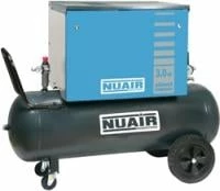 Nuair S-36FR504FPS076 100 Litre Professional Silenced Portable Belt Drive Air Compressor - 11.6 CFM 3 HP