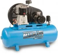 Nuair 200 Litre Blue Star Belt Drive Lubricated Air Compressor - 24 CFM 5.5 HP
