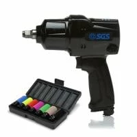 SGS 1/2" Heavy Duty 880Nm Air Impact Wrench | 7 Pcs Wheel Nut Socket Set