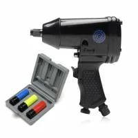 SGS 1/2 Air Impact Wrench | 3 Pcs Deep Socket Set For Wheel Nuts