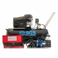 SGS 100 Litre Direct Drive Air Compressor & Heavy Duty Ratchet Kit - 14.6CFM 3.0HP 100L