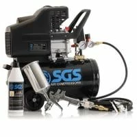 SGS 24 Litre Direct Drive Air Compressor & Spray Gun Kit - 9.6CFM 2.5HP 24L