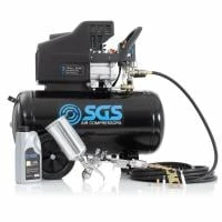 SGS 50 Litre Direct Drive Air Compressor & Spray Gun Kit - 9.6CFM 2.5HP 50L