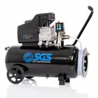 SGS 50 Litre Direct Drive Air Compressor With Integrated Hose Reel - 9.5CFM 2.5HP 50L