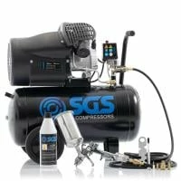 SGS 50 Litre Direct Drive Air Compressor With Spray Gun Kit - 14.6CFM 3.0HP 50L