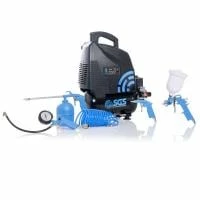 SGS 6 Litre Oil-Less Direct Drive Air Compressor & 5 Piece Tool Kit - 5.7CFM, 1.5HP