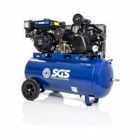SGS 90 Litre Professional Petrol Driven Air Compressor - 10.7CFM, 7.0HP, 90L